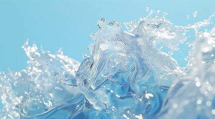 water wave on the blue background inyle of oct