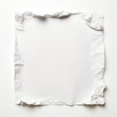 empty piece of paper on white. 
