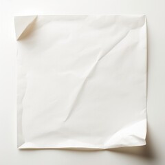 empty piece of paper on white. 