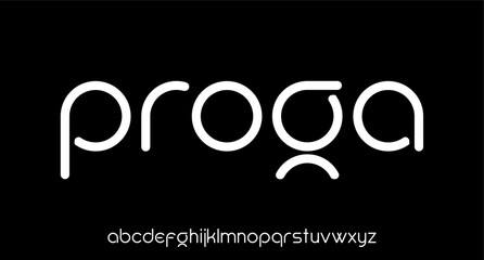 modern geometric elegant and unique font with 