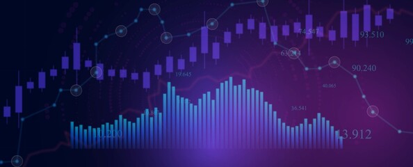 Investment finance chart,stock market business.	