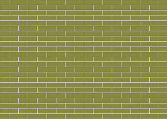 Pea Green Color Brick Wall Background. Blank Copy Space. Abstract wall. Textured Background. Interior Wall Background. Modern Wall Design. Abstract Design for banners and advertisements.
