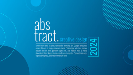 Abstract blue background with circles. Modern abstract background. Elegant geometric background. Blue gradient background