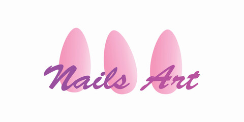 nail art beauty logo design with creative consept premium vektor