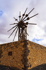 Old Windmill in Valles de Ortega, Fuerteventura, Spain