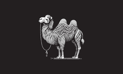 CAMEL ILLUSTRATION AND VECTORIZE IMAGE CAMEL STICKER CAMEL LOGO CAMEL PATCH