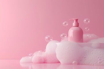 Simple soap bottle and bubble bath
