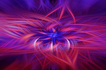 Abstract background with animation glowing particles moving of lines for fiber optic network cables spread out across the frame. 