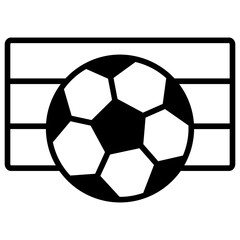 Soccer ball glyph and line vector illustration