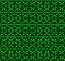 Seamless monochrome vector abstract pattern on green background