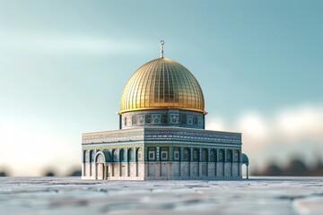 Obraz premium Close Up Miniature of dome of the rock