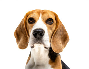 Beagle isoliert auf weißen Hintergrund, Freisteller 