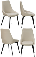 Chair for home or cafe. Element of the interior. Isolated from the background. In different angles