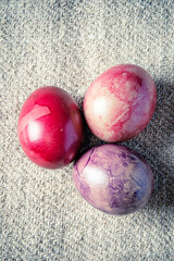painted easter eggs holiday background