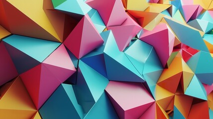 Geometric colorful 3D shape pattern background
