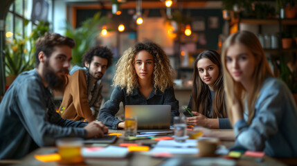 group of people in bar