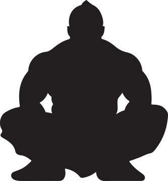 recommend clip art: sumo wrestling silhouette vector illustration