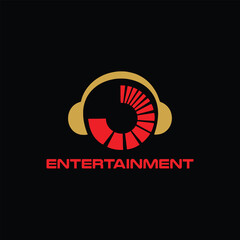 film entertainment logo design vector