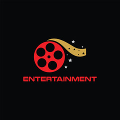 film entertainment logo design vector