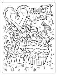 Cute happy valentine's day coloring pages for kids