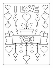 Cute happy valentine's day coloring pages for kids