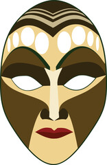 Vector colorful ethnic mask. Decorative ritual mask