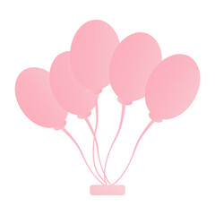 Fototapeta premium pink balloon with heart