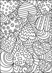 Heart coloring page, decorative painting activity