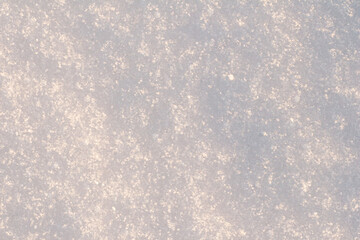  Snow surface close-up, in sunny weather.