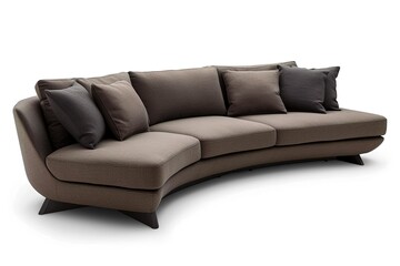 A modern sofa isolated with clipping path.