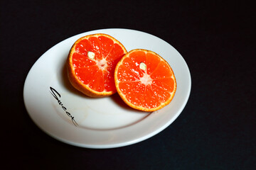 mandarin on a plate