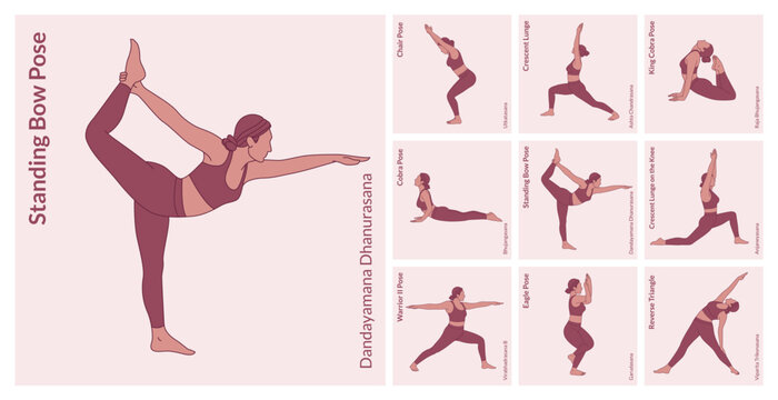 80+ Bow Pose Stock Illustrations, Royalty-Free Vector Graphics & Clip Art -  iStock | Bow pose yoga