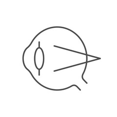 Farsightedness scheme line outline icon