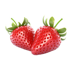 Strawberries isolated on transparent background, png