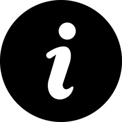 Info icon. Information black circle vector flat or line sign isolated on transparent background. Info button style. Info symbol editable stock for mobile apps and websites.