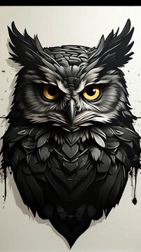owl illustration vector flat design mascot