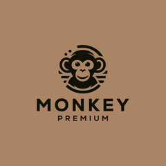 Monkey premium logo vector flat designs