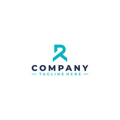 initial letter R logo design