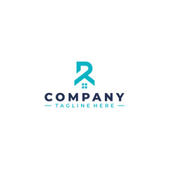 initial letter R logo design
