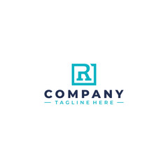 initial letter R logo design