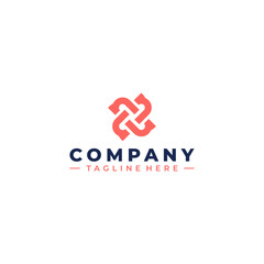 initial letter N logo design