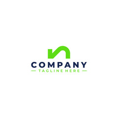 initial letter N logo design