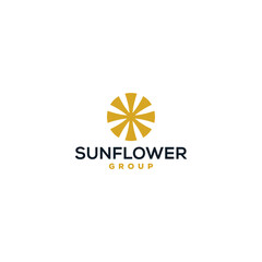 sun flower logo design vector