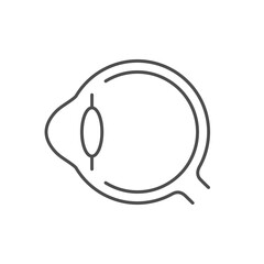 Keratoconus disease line outline icon