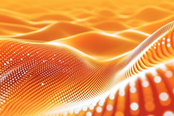 Abstract background made of halftone dots and curved lines in orange colors
