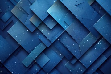 Abstract banner design with blue geometric background. Blue banner background. Vector abstract graphic design banner pattern background template.