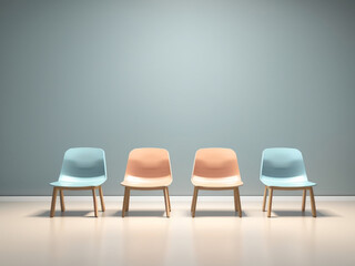  Realistic Image of Chairs Arranged in a Row