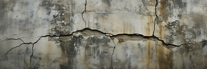 cracked concrete wall in ultrawide background