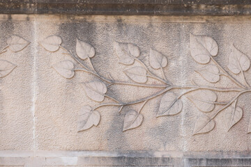 symbolic ivy relief, 1955, Algaida cemetery, Mallorca, Balearic Islands, Spain