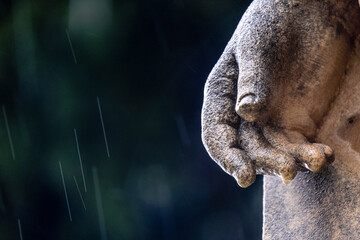 sculptural set of the memorial tomb owned by the Rullan Pastor family, Soller cemetery, Mallorca, Balearic Islands, Spain